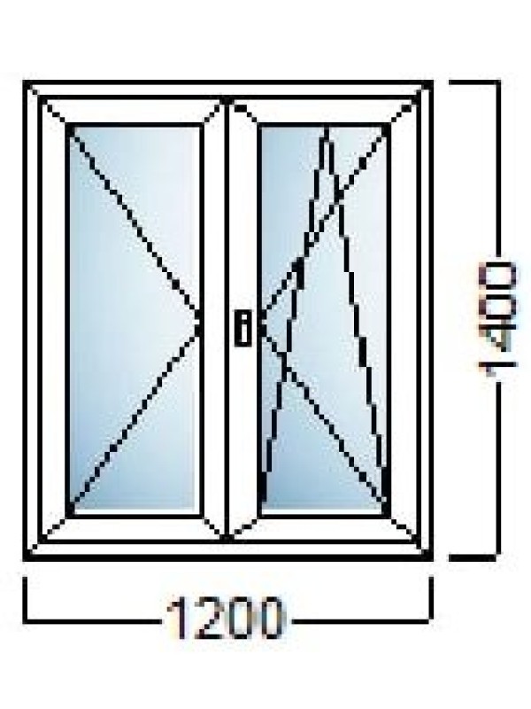PVC PROZOR DVOKRILNI 120×140-SALAMANDER 20
